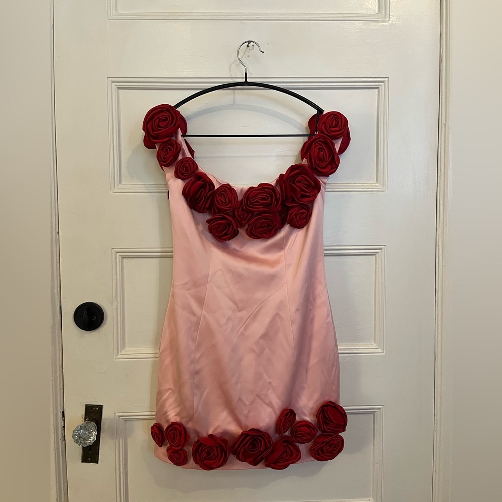 Atoir The Rosalie Mini Dress in Pink & Red - Picture 4 of 8